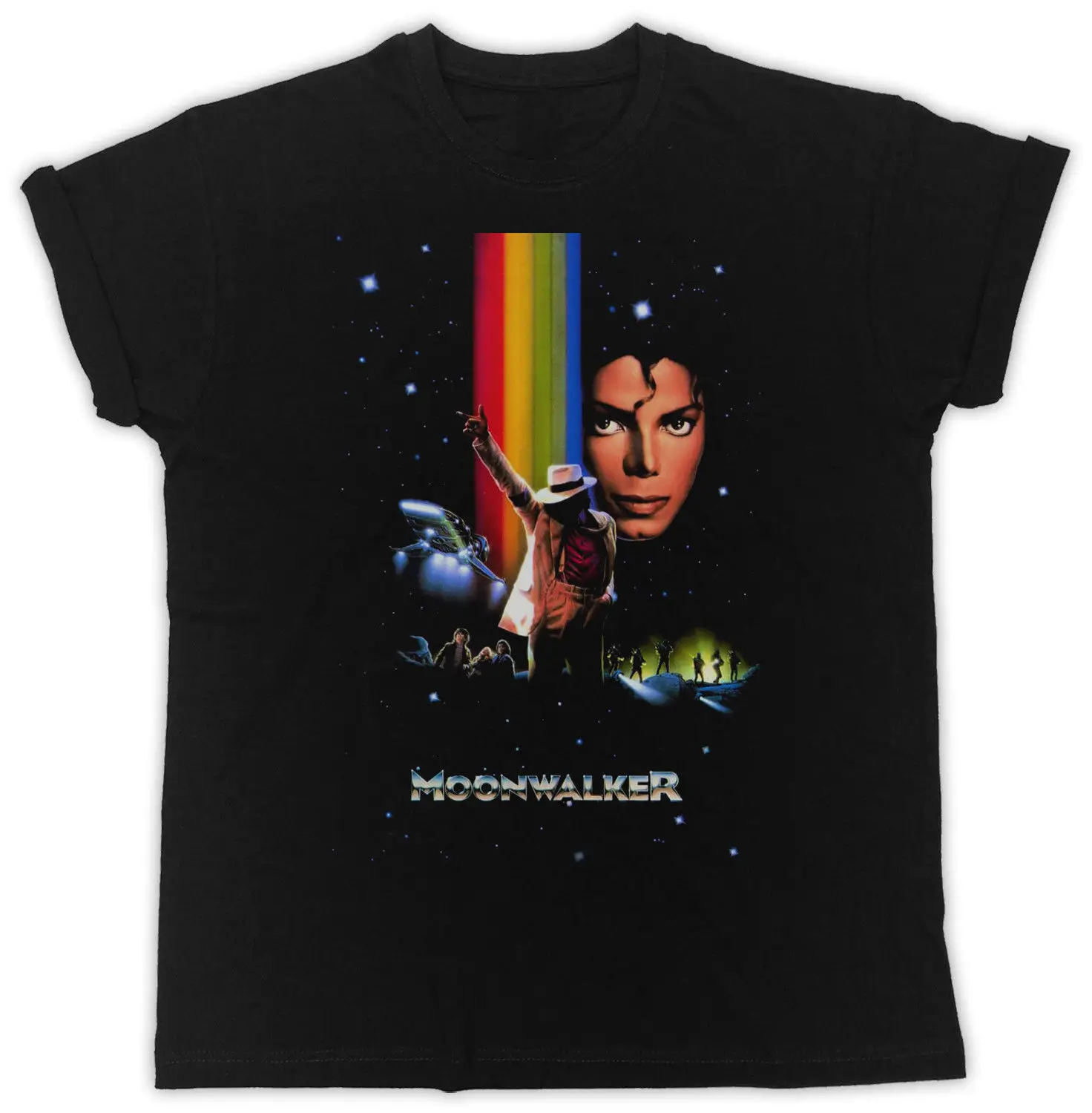 Модная крутая черная футболка унисекс с надписью Moonwalker Michael Jackson идеальный
