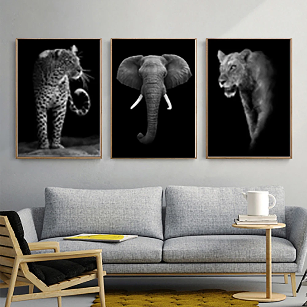 Lion zebra rhinoceros Elephant Canvas Painting Animal Home Decor painting no photo frame hotel gallery decor new home gift sale