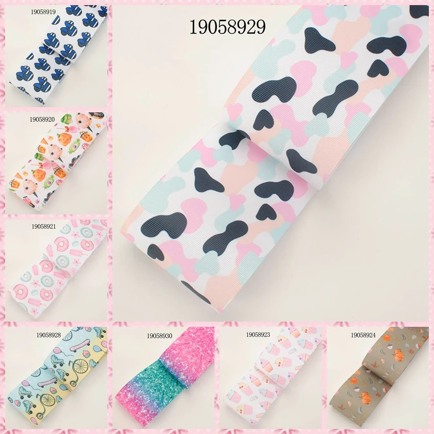 

10yards -different sizes -lively cartoon ribbon printed Grosgrain ice cream ribbon 19058920