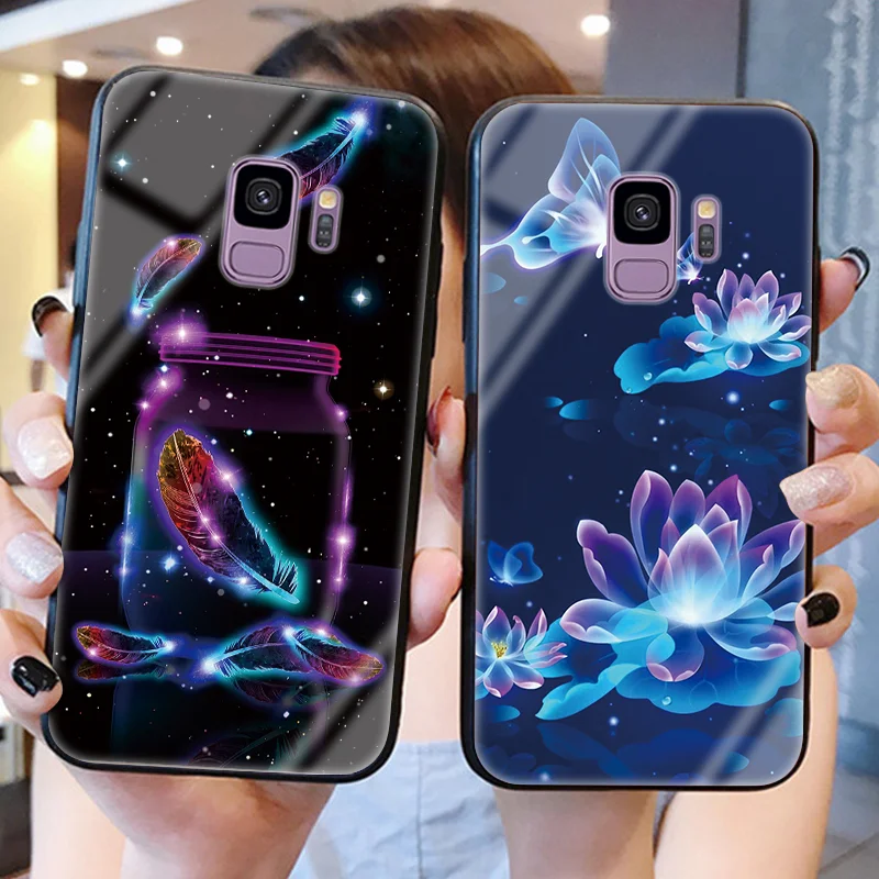 Ночной вид закаленное Стекло мягкие для Samsung Galaxy S8 S9 S10 плюс A50 S10E M10 M20 A70 A30 A20 A40 A8 A9 A7 Note 8 9 J4 чехол