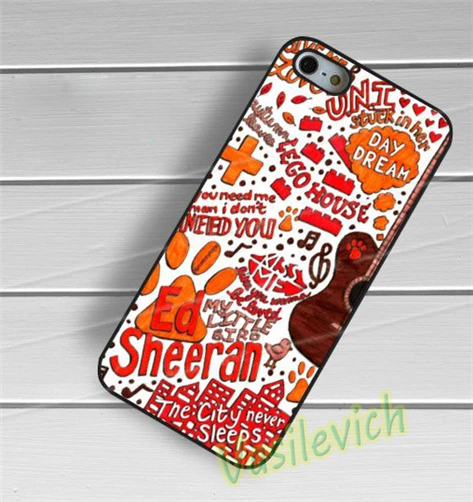 Эд ширан коллаж лирические день мечта никогда не спит чехол для samsung galaxy s3 s4 s5 s6 s7