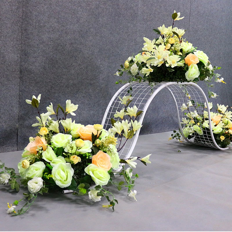 JAROWN Wedding Wrought Iron Wave Grid Props Activity Stage T Station Flower Arrangement Decor Wedding DIY Home Party Decorations (13)