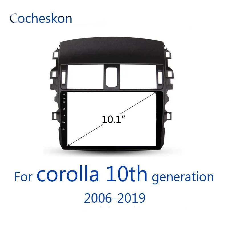 Для toyota COROLLA 2006-2012 10th genernation e140 e150 рамка для 2 din стерео 10 1 дюймов автомобильный