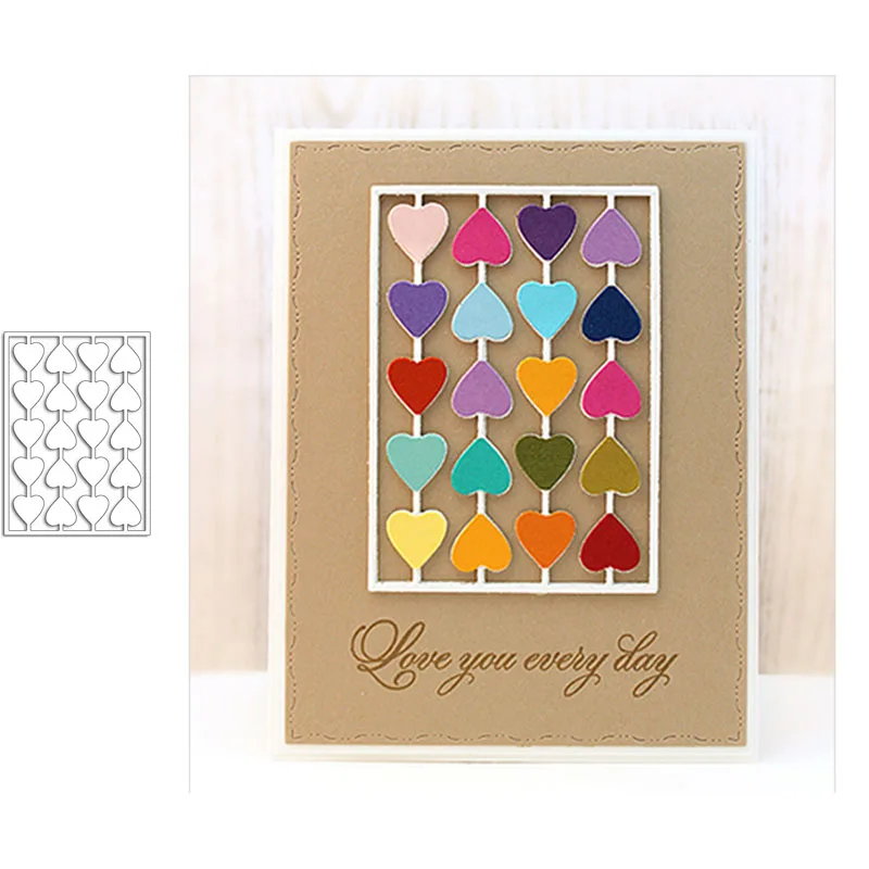 

Background Heart Metal Cutting Dies Stencils for Scrapbooking Embossing Die Cards Making Paper Craft Decoration New 2019