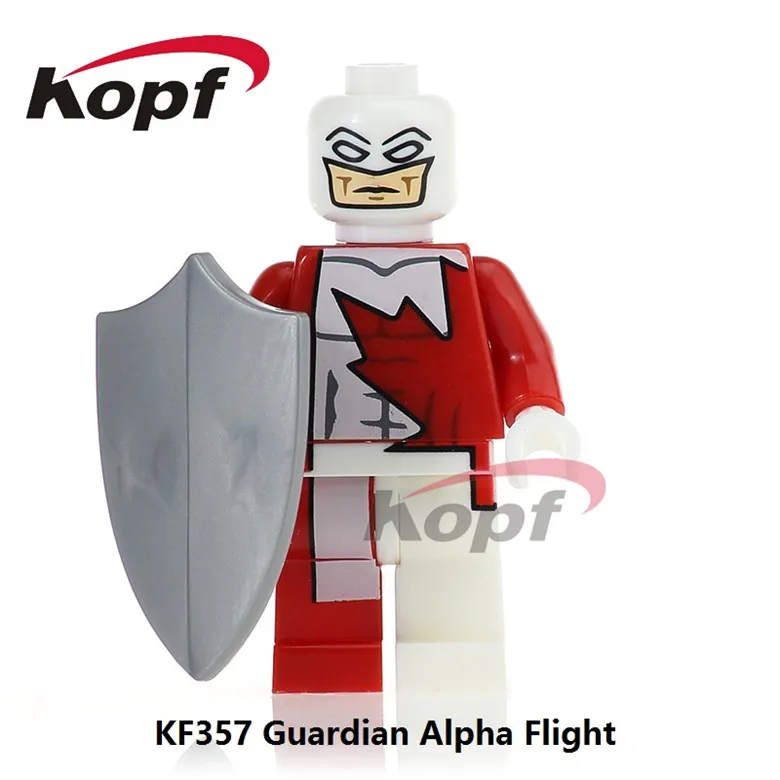 

50Pcs KF357 Guardian Alpha Flight Super Heroes Captain Canuck Luke Cage Prowler Building Blocks Best Education Toys for children