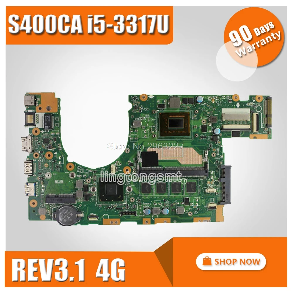 For Asus S500c s400c S400CA S500CA MAIN BOARD original MOTHERBOARD 60NB0060-MBF000 69N0NUM1EA00 with i5-3317CPU 100% Tested | Компьютеры и