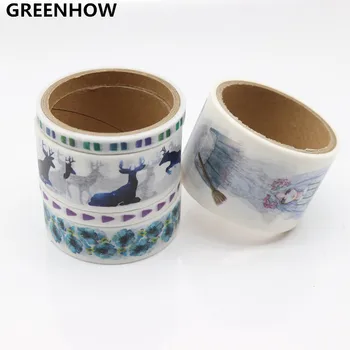

GREENHOW Green plants washi tape children DIY Diary decora masking tape stationery scrapbooking tool stationery 7018