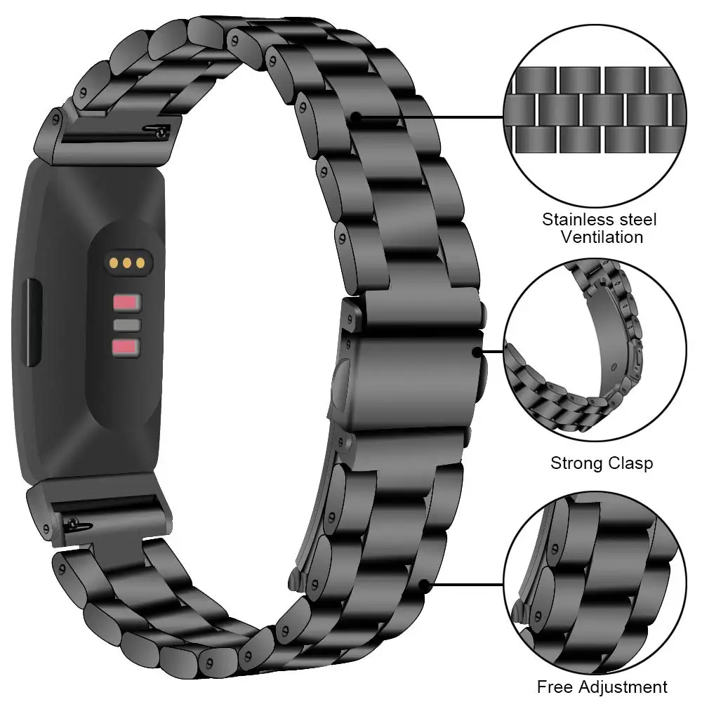 Stainless Steel Inspire Metal Strap Men Women Replacement Wristband for Fitbit Inspire  Inspire HR Fitness Tracker High Quality (2)