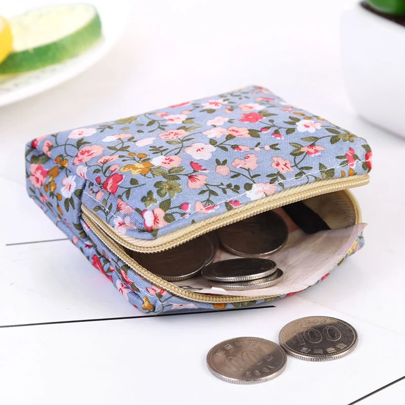 2017 New Traditional style Small floral Purse The First Children Satin Coin Purse zipper Change