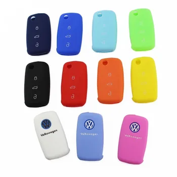 

Silicone 3 Button Remote Fob Shell Car Key Cover for Volkswagen Jetta Golf Passat Tiguan GTI Beetle