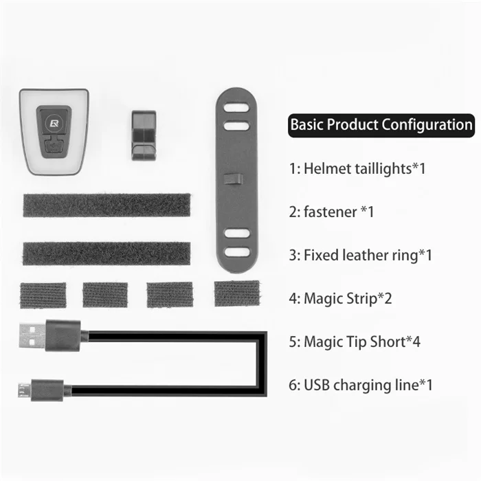 Велосипед задний светильник шлем хвост светильник Водонепроницаемый 5 режимов безопасности Предупреждение светильник USB Перезаряжаемые для наружной ночной езды