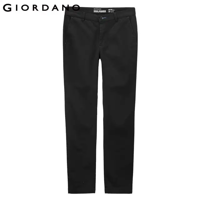 Giordano Men Khakis Twill Pants Ropa Casual Hombre Mid low Rise Khakis