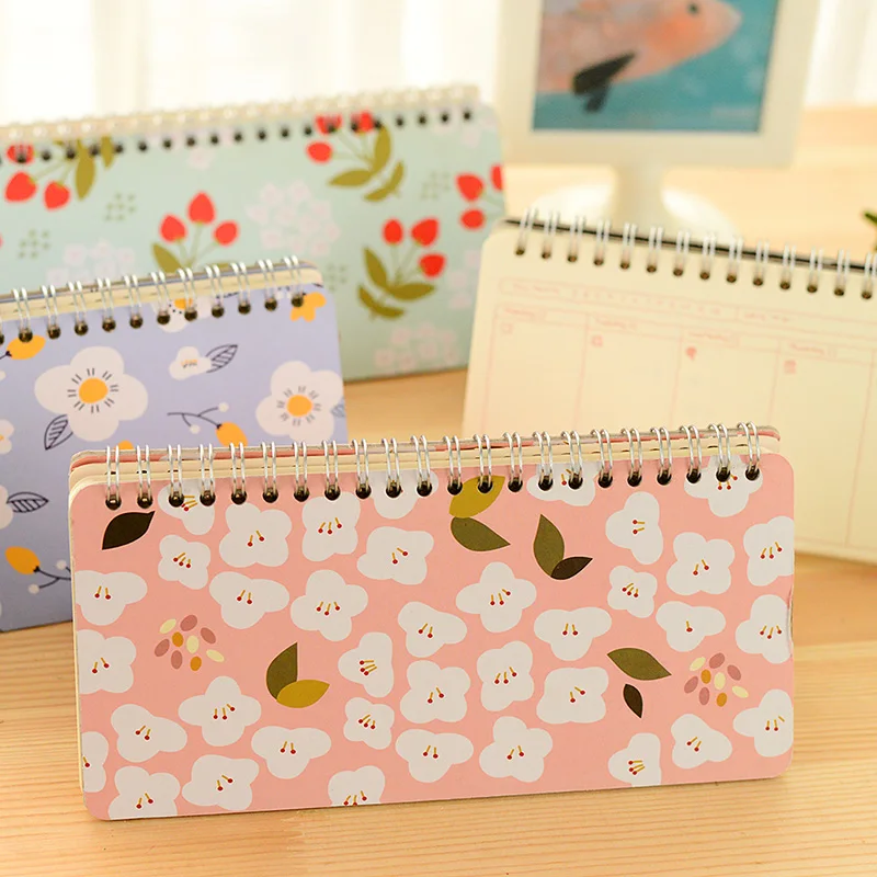 2016 New Japanese Cute Floral Flower Schedule Book Diary