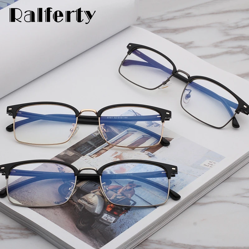 Ralferty, мужские очки, оправа TR90, ультра-светильник, близорукость, очки для глаз, мужские очки по рецепту,, деловые оптические оправы O8161