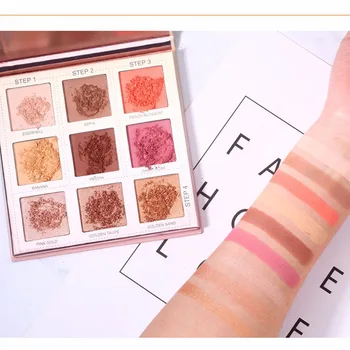 

HOT Fashion 1pcs 9 Colors Smooth Makeup Contour Face Foundation Powder Cream Concealer Palette eye shadow