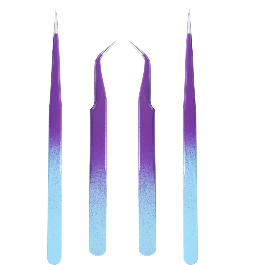 

1Pcs Curved Straight Eyebrow Tweezer Stainless Steel Chameleon Nail Art Acrylic Gel Sticker Picking Decor Extension Tools LE759