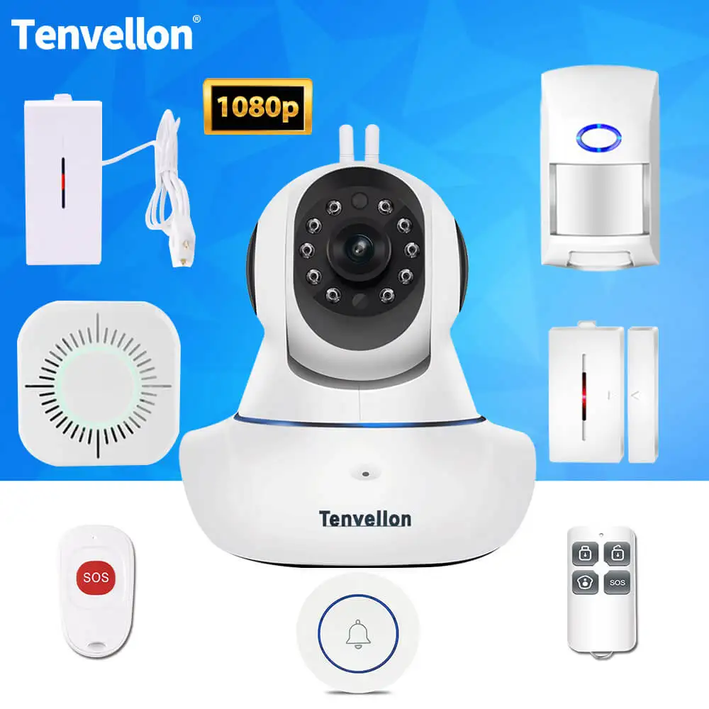 Сигнализация s безопасность дома Aalarm система 1080 P wifi ip камера Беспроводная 433 МГц