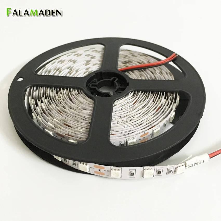 

5m/roll 12V LED strip light SMD2835 5050 flexible led tape for decoration lighting red blue green RGB waterproof non waterproof