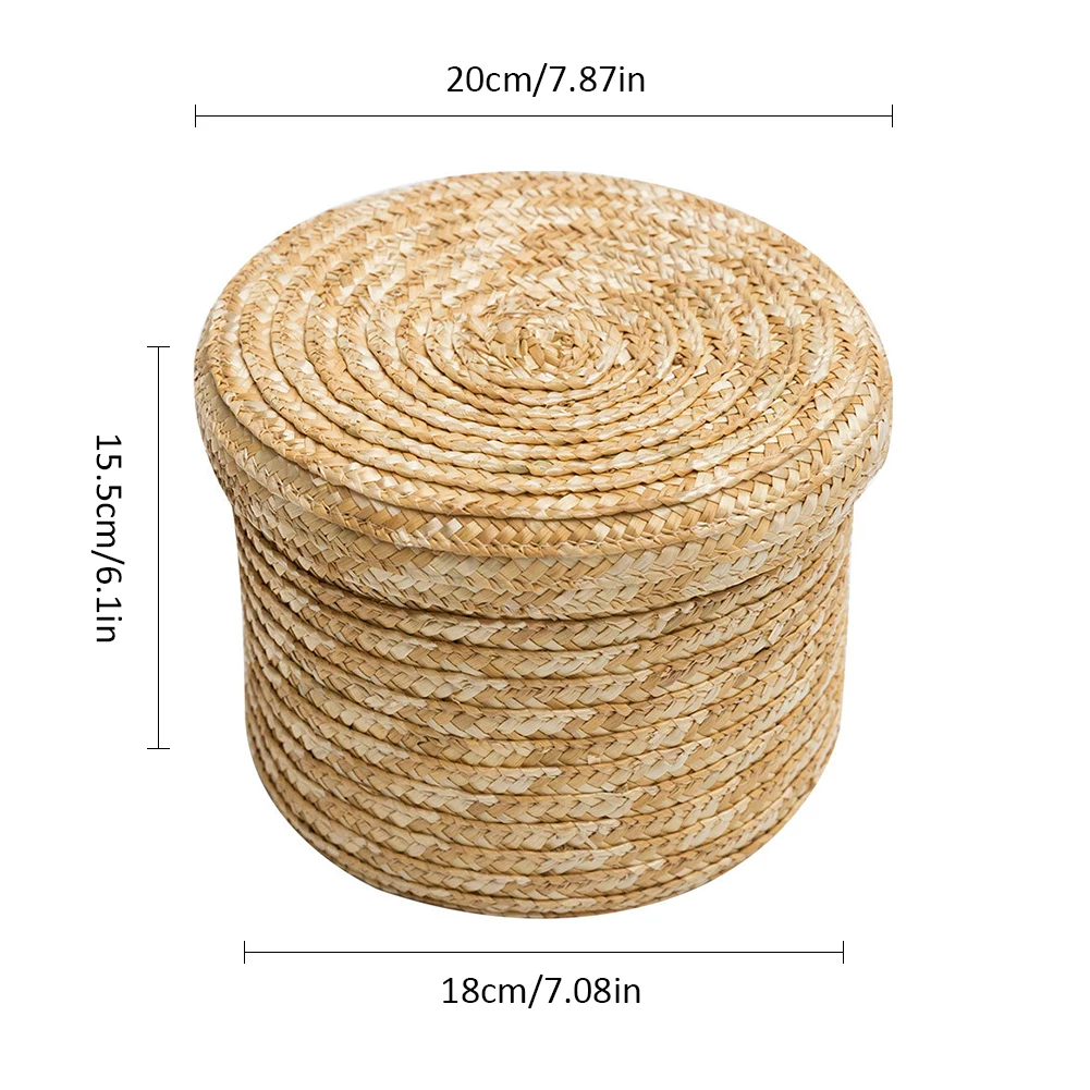 Пшеничная солома плетеная корзина для хранения инновационная корзина деревенская натуральная коричневая отделка креативная декоративная корзина для хранения