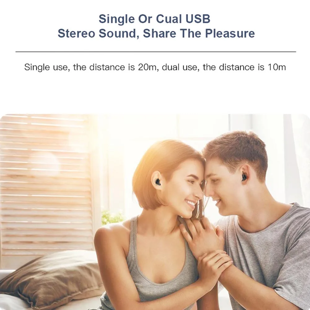 

Wireless Bluetooth In-ear Stereo Music Headsets Waterproof Invisible Earbuds with Mic Charge Box ND998