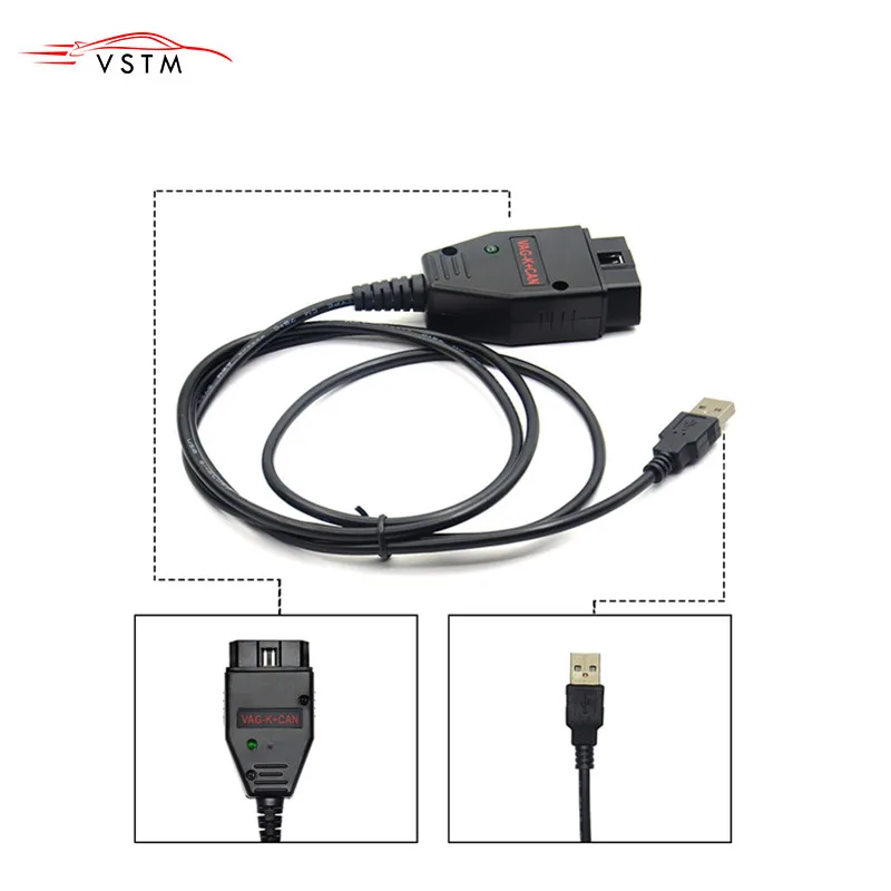 VAG K + CAN COM Commander 1 4 obd2 диагностический сканер инструмент OBDII vag Кабель для
