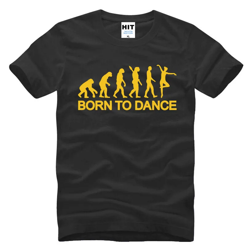 buy Ballet Evolution Born to Dance Creative Novelty Printed Men #039;s T Shirt T Shirt Men 2016 Short Sleeve O Neck Cotton Top Tee