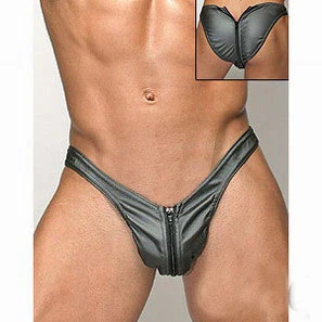 Mens' Panty  Newest Brand Thongs Front Black Zip Underwear Sexy Male G-string Gay Jockstrap Underwears Sexy Men Clothing