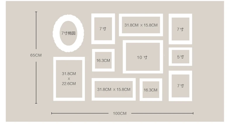 Европейский белый 11 штук винтажная рамка фотоальбом домашний декор фоторамки настенные украшения деревянная фоторамка кадра en bois