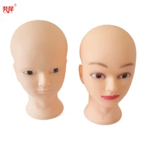 Аксессуары для париков лысый голова куклы с держателем 52 см тренировочная головка для парика делая манекен для шляп женская голова манекена хороший tete манекен