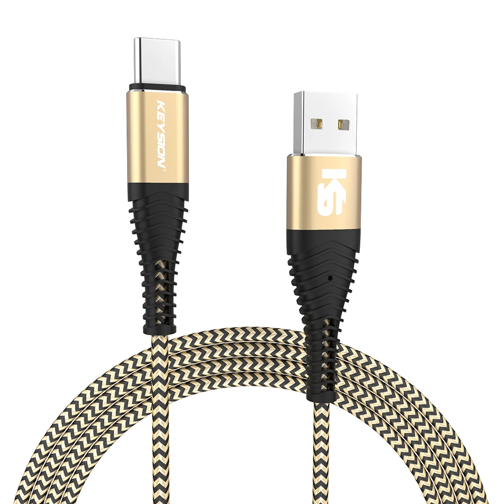 KEYSION 3.1A кабель для быстрой зарядки usb type-C кабель для зарядного устройства кабель для синхронизации данных USB C провод для samsung S10 S8 Note 9 huawei Xiaomi LG - Цвет: Золотой