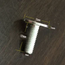 20 шт. 6 мм база Torta Maniglia/Bastone Fondo Piatto Medio piatto Testa Bulloni(10 мм. 15 мм. 17 мм длина