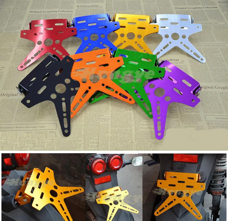 Adjustable Number License Plate Mount Holder Bracket Motorcycle Aluminum Alloy For Honda Yamaha Kawasaki Harley | Автомобили и