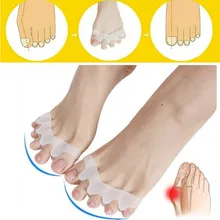 2 шт Силиконовые Toe Сепараторы Выпрямитель носилки носком гель для ухода за кожей ног протектор корректоры Бурсит большого пальца стопы Настройщик