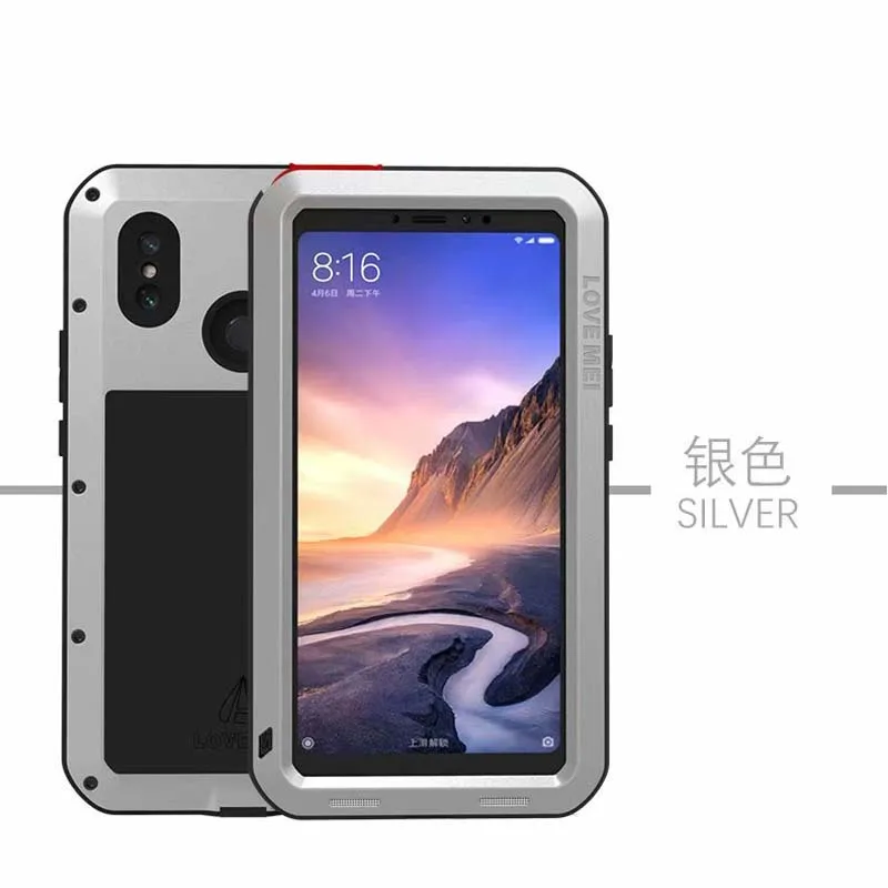 

Original Brand Case Luxury Outdoor Aluminum Metal Armor Shock Proof Luxury Phone Cases Cover For Xiaomi Mi Max 3 Case JS0491