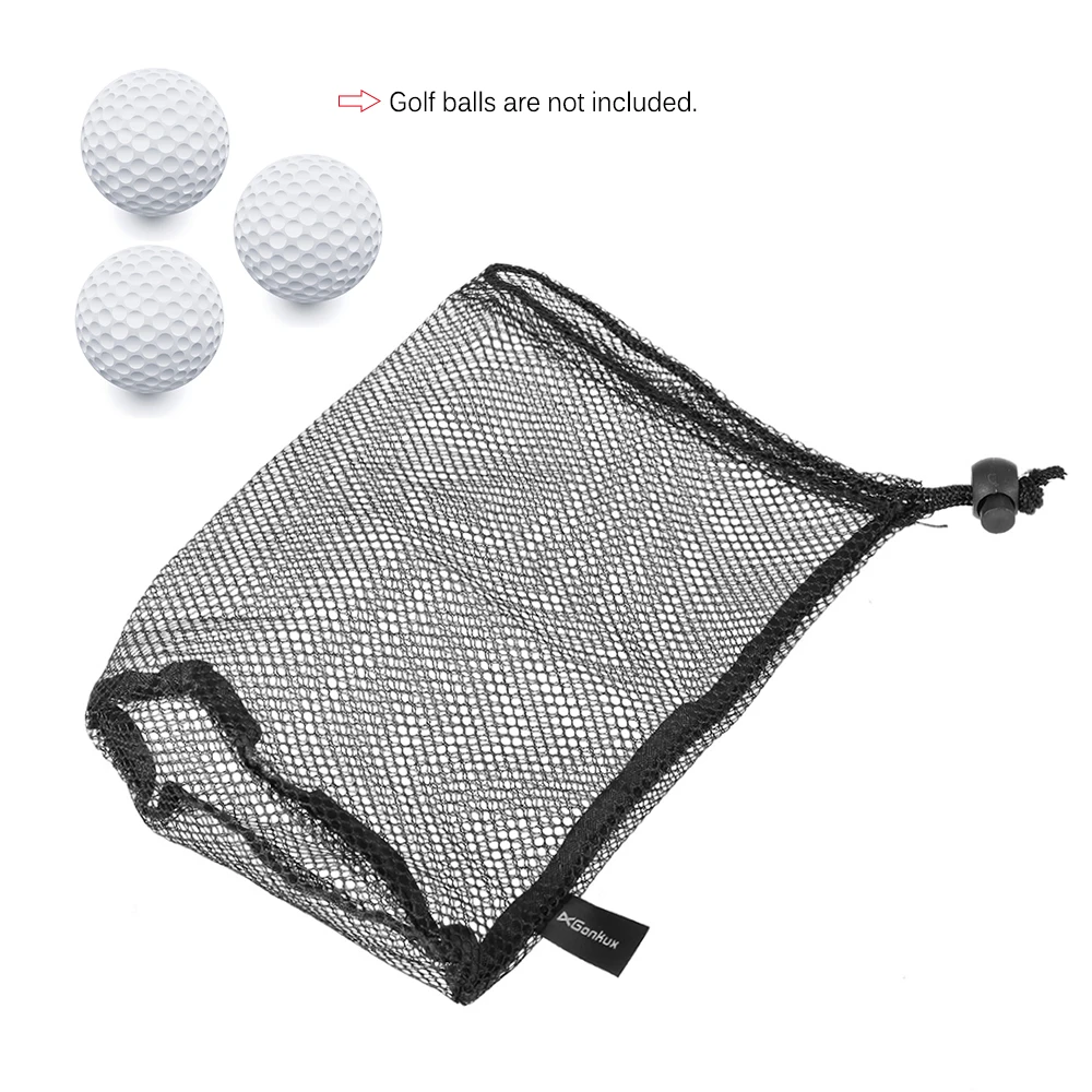 Golf Nylon Drawstring Mesh Net Bag Golf Balls Holder ...