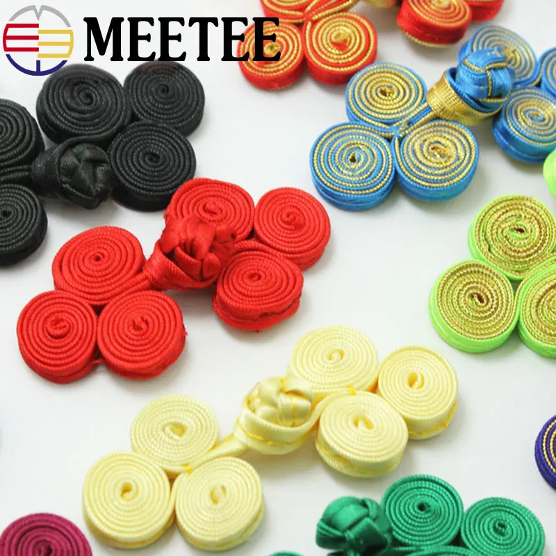

Meetee 10pcs Chinese Knot Button Tangzhuang Qipao Decoration Frog Button DIY Manual Sewing Garment Accessories B5-10