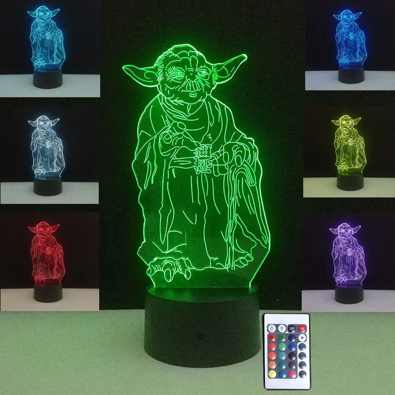 USB Powered 7 цветов Новинка ночные огни Оптические иллюзии 3D Glow светодиодный светильник Книги по искусству Скульптура огни домашний стол