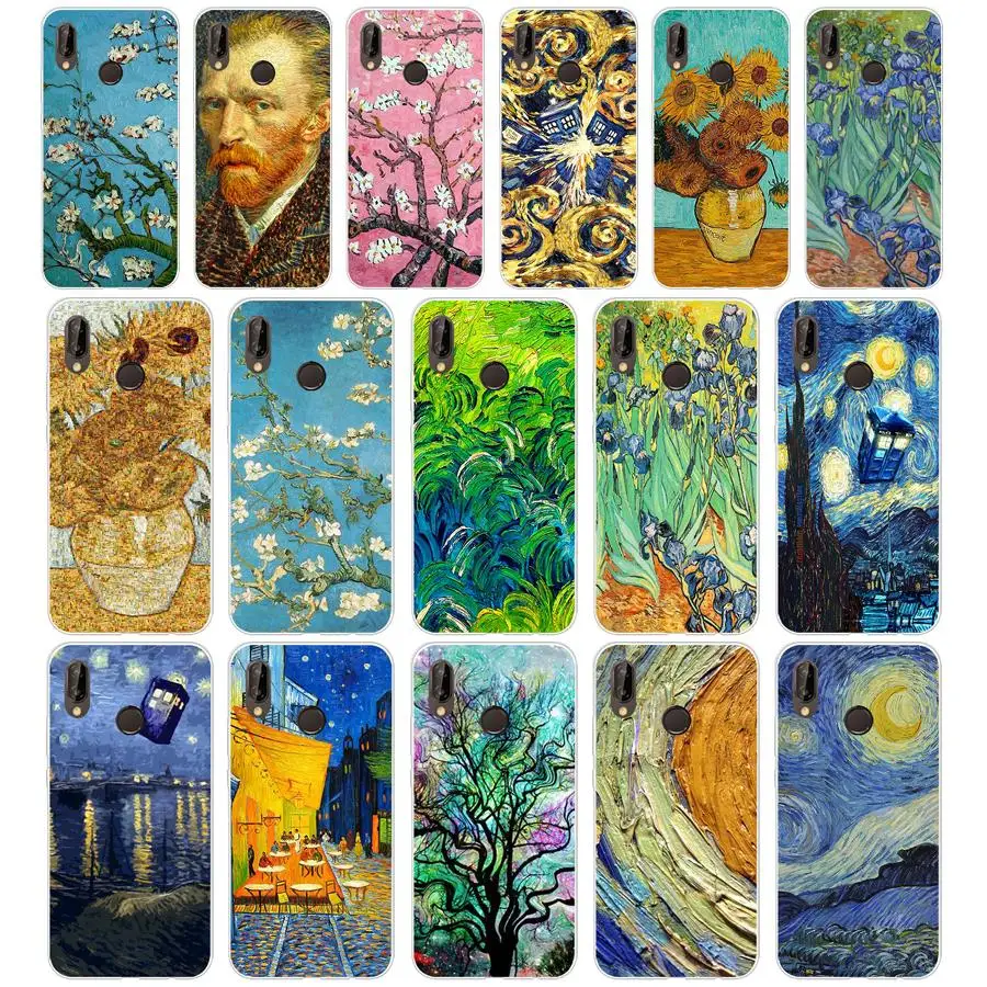 

81G Van gogh painting for Huawei P20 lite Case Cover Soft Silicone TPU Cover Back Protective Phone for huawei p20 lite case