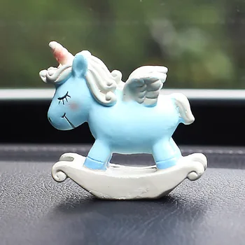 

Car Decoration Resin Unicorn Ornaments Automotive Interior Unicorn Figurine Home Furnishings Cartoon Doll Kids Gift Accessories