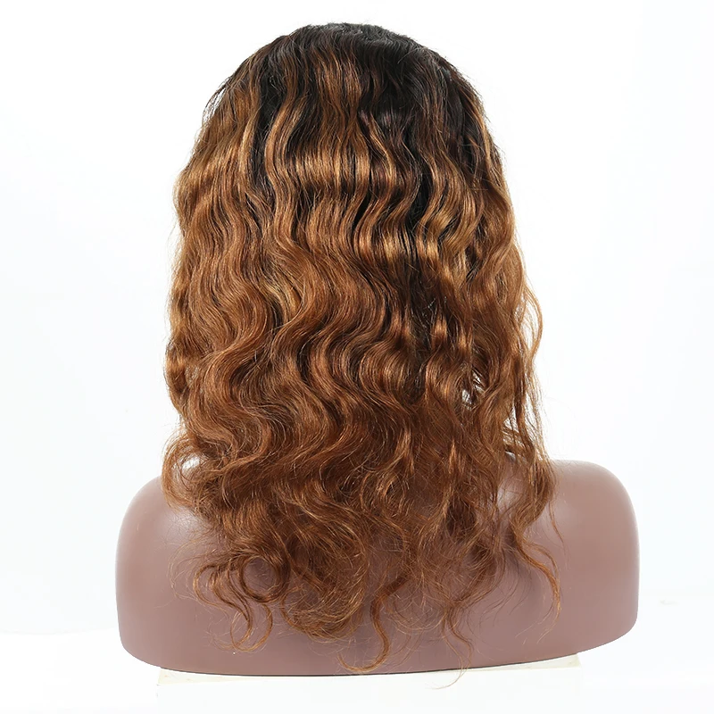 1B/30 Ombre Human Hair Wig 150 Brazilian Body Wave Lace Front Wigs For