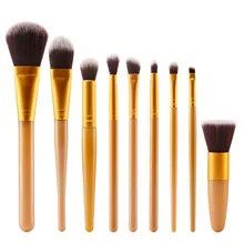 Prol 9 Pcs Soft MakeUp Brushes Set Foundation Blusher Powder Eyeshadow Blending Eyebrow Brushes Beauty Tools Kit