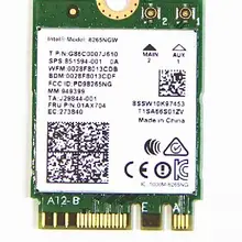 Беспроводной адаптер карта для двухдиапазонного 2,4g/5g Intel 8265NGW AC 8265 NGFF 867 Мбит/с wifi 802.11ac+ Bluetooth 4,2 5g для dell asus
