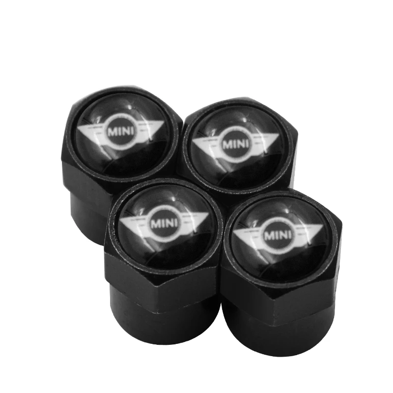 

Car styling 4pcs Black Car Wheel Tire Valves Tyre Air Caps case for BMW Mini Cooper 2012 2013 car accessories Automobiles