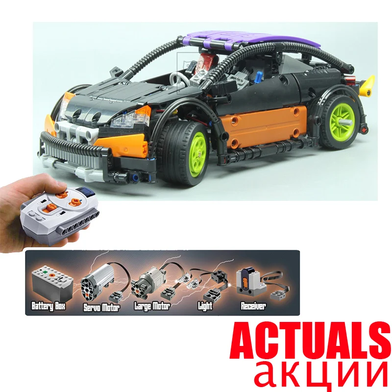 

LEPIN 20053 Hatchback Type R Technic Model Building Blocks Bricks Toys For Kids Model 640PCS Compatible with legoINGly 21001