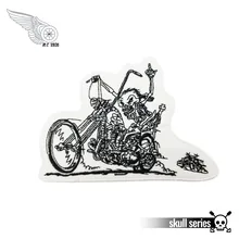 Череп мотоцикл патч Вышивка Железный На Череп Кости Байкер на заказ для футболки