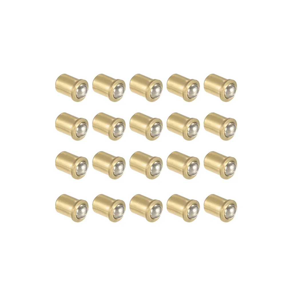 Cabinet Drawer Closet Door Spring Brass Ball Catch 4Pcs For Furniture Fitting