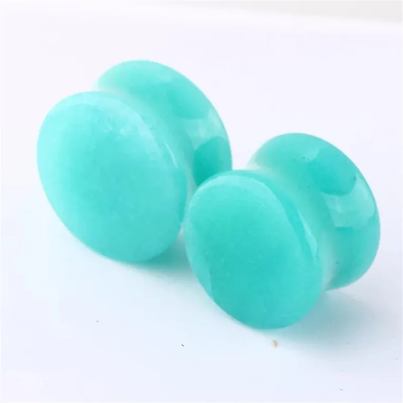 

2PCS Water Drop Natural Stone Ear Plugs Tunnels Flesh Expansions Piercing Blue Earring Gauges Ears Expanders Rings Body Jewelry