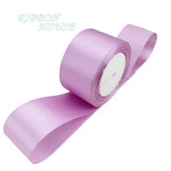 

(25 yards/roll) 2'' 50mm Pink Purple single face satin ribbon webbing gift christmas ribbons