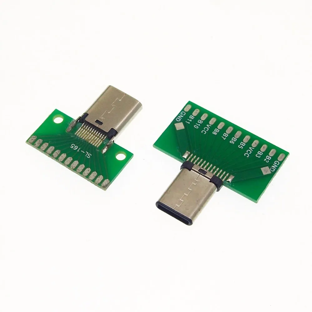 

2set 10set USB 3.1 TYPE-C Male Plug with Female Connector Test Board USB3.1 with PCB Board