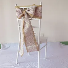 100 шт мешковины и кружевная лента для стула натуральный мешочный джут стул створки для винтажной наружной свадьбы